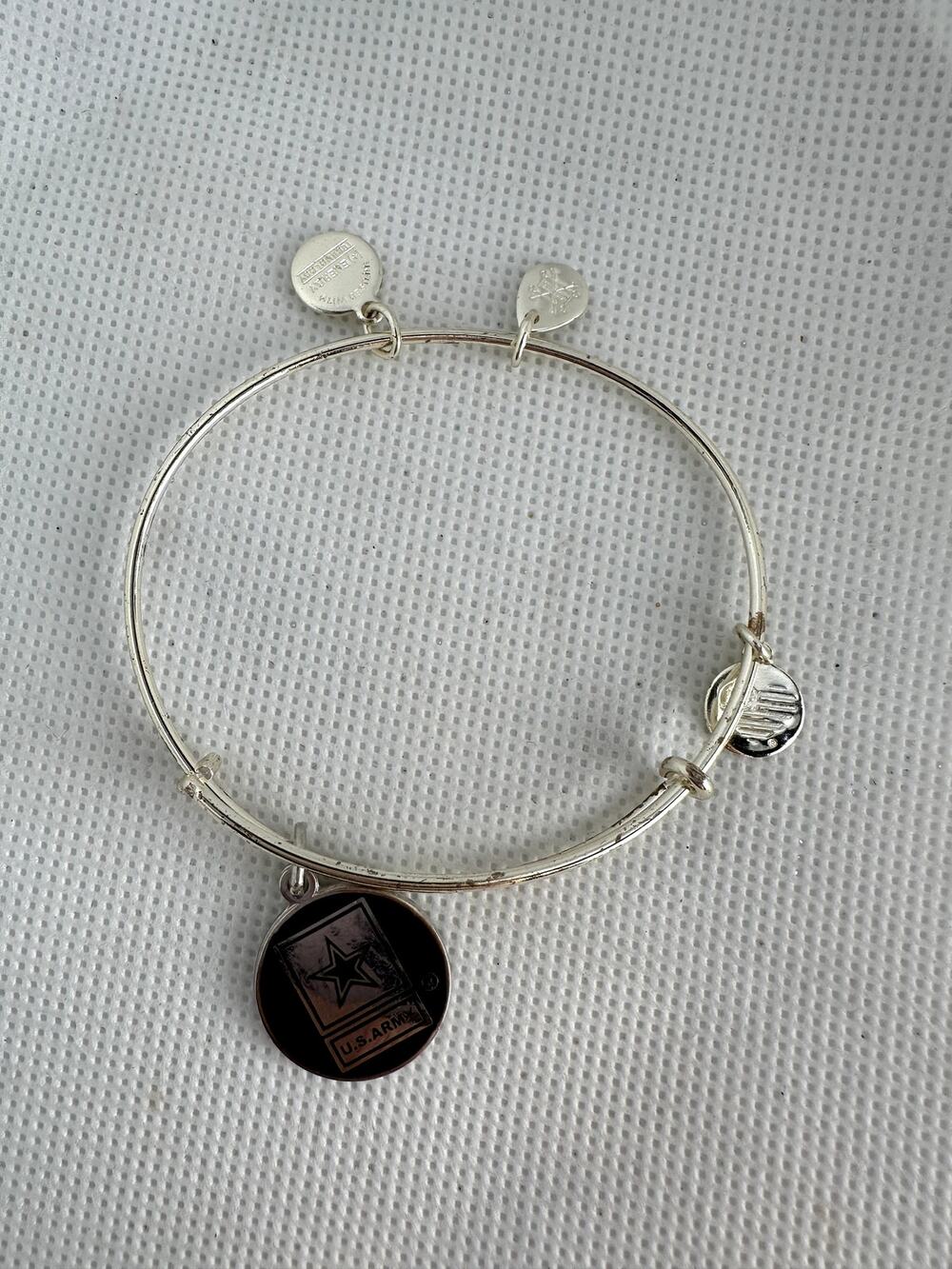 Alex + Ani Energy Charm Bracelet U.S. Army Star 2017 Silver